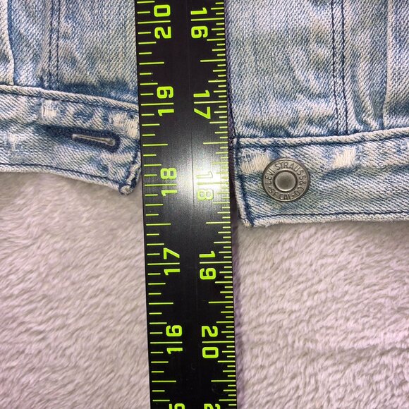 Levi's Strauss & Co. Kids Denim Jacket Small Blue Denim Collared Button Up - Picture 5 of 14